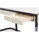 Jude Light Grey Leather And Black Walnut Desk