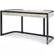 Jude Light Grey Leather And Black Walnut Desk