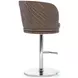 Leo Warm Grey Leather Counter Height Stool
