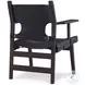 Noah Black Leather Camp Chair