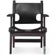 Noah Black Leather Camp Chair