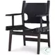 Noah Black Leather Camp Chair