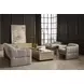 Cigar Club Oatmeal and Gray Performance Fabric Upholstered Accent Chair