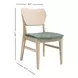 West End Sage Green and Natural Maple Upholstered Side Chair Set of 2