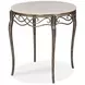 Maeve Cream and Gray Round Side Table