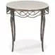 Maeve Cream and Gray Round Side Table