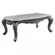 Ariadne Gray and Platinum Rectangular Marble Top Cocktail Table