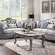 Ariadne Gray and Platinum Rectangular Marble Top Cocktail Table
