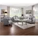 Ariadne Gray and Platinum Rectangular Marble Top End Table