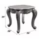 Ariadne Gray and Platinum Rectangular Marble Top End Table
