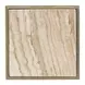 Axel Beige and Gold Square Travertine Top Drink Table