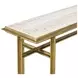 Axel Gold and Cream Rectangular Marble Top Console Table