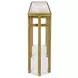 Axel Gold and Cream Rectangular Marble Top Console Table