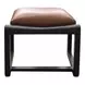 Mateo Brown Leather Upholstered Rectangular Ottoman