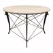 Belvedere Beige and Gray 44" Round Stone Top Center Table