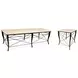 Belvedere Beige and Gray Rectangular Occasional Table Set