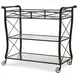 Belvedere Gray and Gold Bar Cart