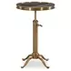 Fletcher Black and Gold Round Adjustable Drinks Table