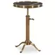 Fletcher Black and Gold Round Adjustable Drinks Table