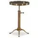 Fletcher Black and Gold Round Adjustable Drinks Table