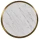 Ferrin White and Gold Marble Top Round Accent Table