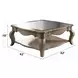 Chelmsford Antique Taupe Square Glass Top Cocktail Table