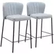 Linz Gray Counter Height Stool Set of 2