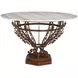 Venetian Cream and Brown 50" Round Center Dining Table