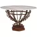 Venetian Cream and Brown 50" Round Center Dining Table