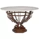 Venetian Cream and Brown 50" Round Center Dining Table