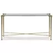 Iron Transparent and Gold Rectangular Occasional Table Set