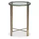 Kensington Transparent and Gold Round Occasional Table Set