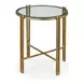 Kensington Transparent and Gold Round Glass Top Side Table