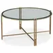 Kensington Transparent and Gold Round Occasional Table Set