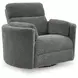 Moonrae Lead Swivel Glider Rocker Power Recliner with USB Charging and Pillows