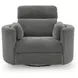 Moonrae Lead Swivel Glider Rocker Power Recliner with USB Charging and Pillows