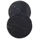 Veronica Brown and Black Round Marble Top Side Table