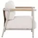 Brielle Palazzo Cream and Greige Performance Fabric Upholstered Outdoor Lounge Chair