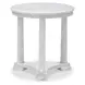 Neoclassic White Round Side Table