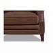 Camden Pecan Leather Upholstered Accent Chair with Nailhead Trim