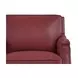 Camden Cranberry Leather Upholstered Accent Chair with Nailhead Trim