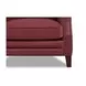 Camden Cranberry Leather Upholstered Accent Chair with Nailhead Trim