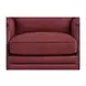 Camden Cranberry Leather Upholstered Accent Chair with Nailhead Trim