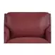 Camden Cranberry Leather Upholstered Accent Chair with Nailhead Trim