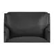 Camden Black Leather Upholstered Accent Chair with Nailhead Trim