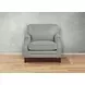 Camden Silver Leather Upholstered Accent Chair with Nailhead Trim