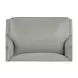 Camden Silver Leather Upholstered Accent Chair with Nailhead Trim