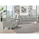 Camden Silver Leather Upholstered Accent Chair with Nailhead Trim