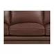 Camden Pecan Leather 87" Sofa with Nailhead Trim