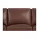 Camden Pecan Leather 87" Sofa with Nailhead Trim